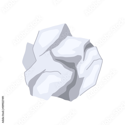 wrinkled crumpled paper balls cartoon. garbage discard, crinkle scrunch, crush rumple wrinkled crumpled paper balls sign. isolated symbol vector illustration