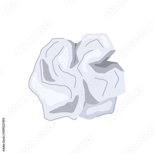 garbage crumpled paper balls cartoon. discard crinkle, scrunch crush, rumple scrunchie garbage crumpled paper balls sign. isolated symbol vector illustration