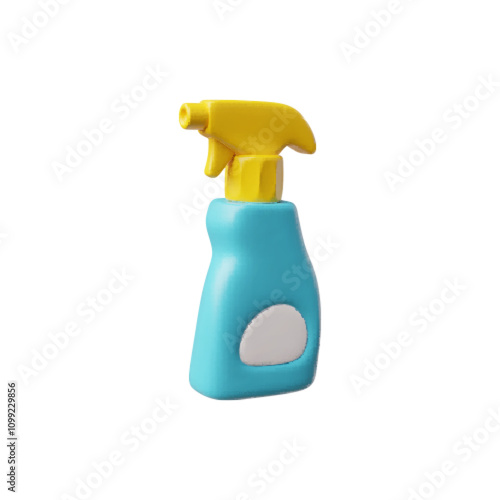 3d illustration with the image of a spray bottle for household chemicals and cleaning products.