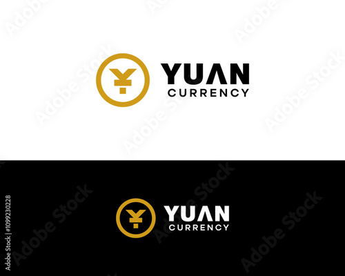 Yuan Chinese Currency Coin Money Credit Payment Simple Modern Icon Vector Logo Design Illustration