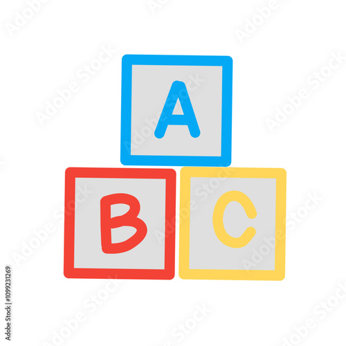 Alphabet cubes icon