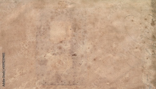 This grungy paper manuscript is dated 18091806 from Japan, with grainy rodeo dust and recycling nude brown colours. Features a grunge retro paper background and is an empty image. Textured.