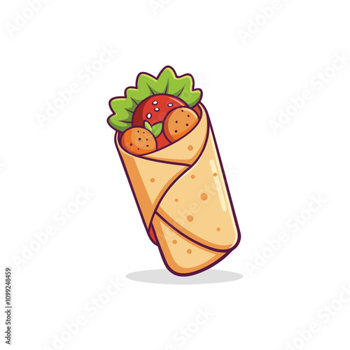 Mexican Food Shawarma Illustration Clip Art Vector Set, Shawarma Sandwich Food Delicious And Tasty Taco Fast Food Illustration, Pizza Mexico Refreshment Vegetable Food