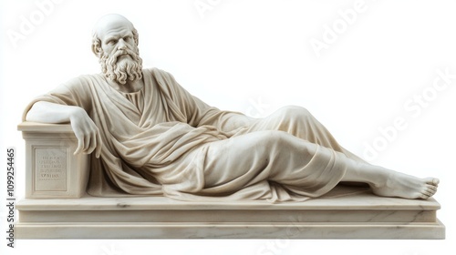 Greek philosopher statue photo