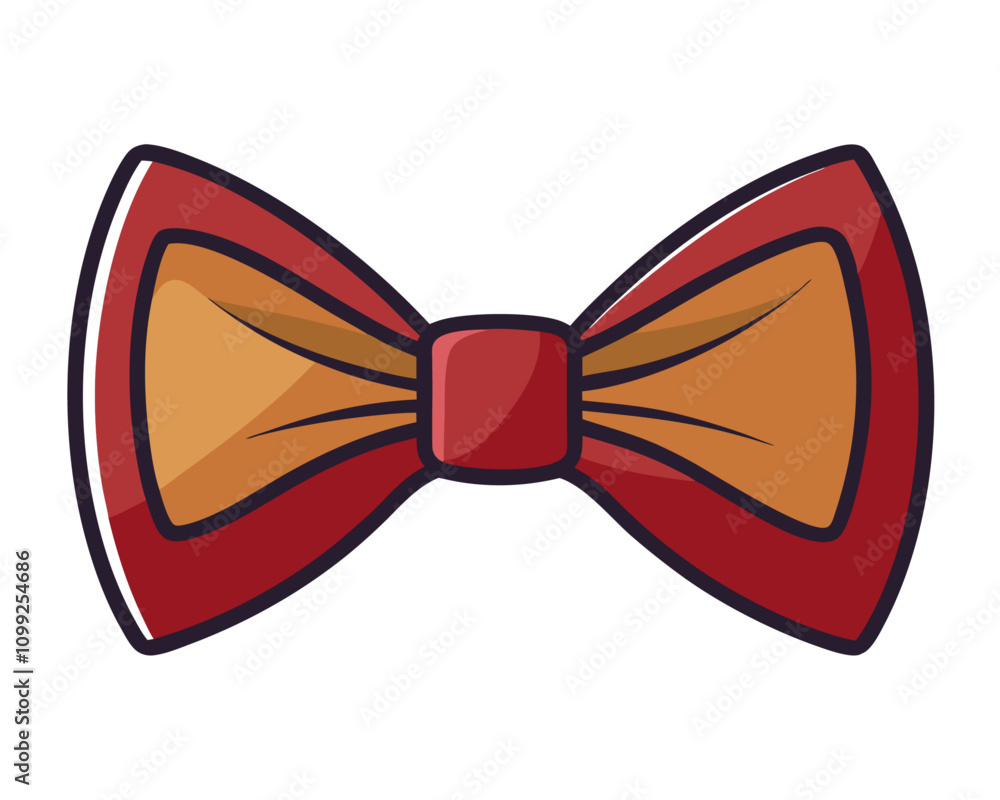 Fototapeta premium vintage bow tie clipart Cartoon Illustration drawing