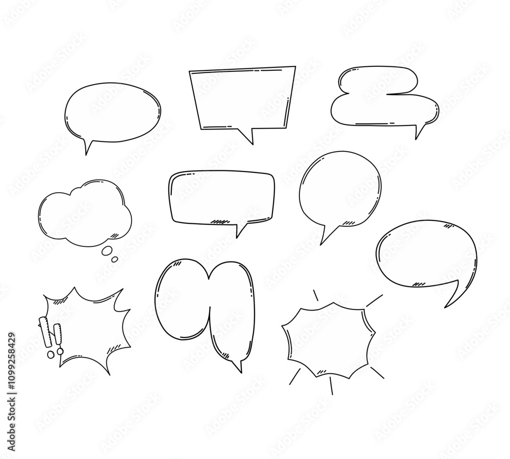 Fototapeta premium Comic Bubble Speech Text Blank