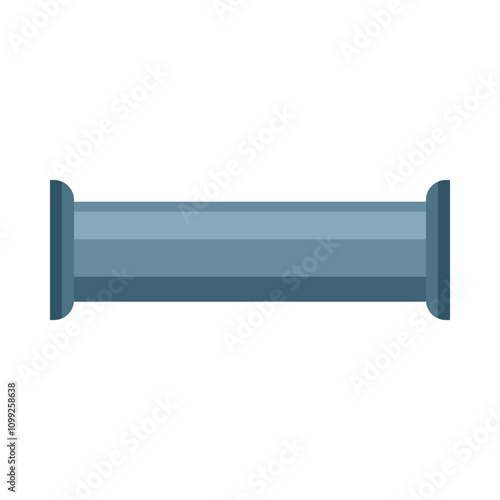 Straight Pipe Illustration, A Detailed Vector Graphic of a Simple, Unbent Pipe