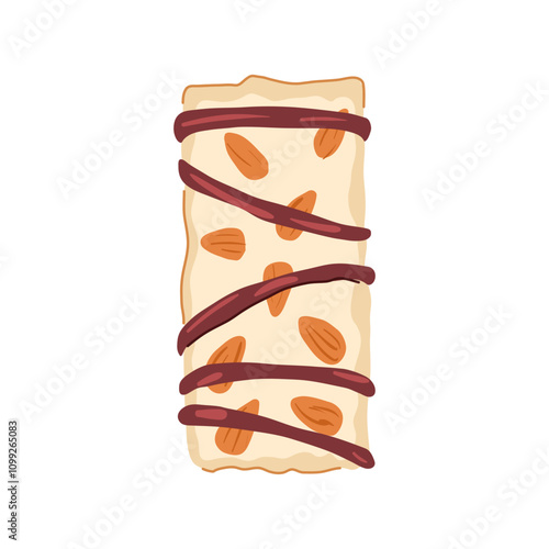 snack granola bar cartoon. energy chewy, crunchy delicious, fiber gluten snack granola bar sign. isolated symbol vector illustration