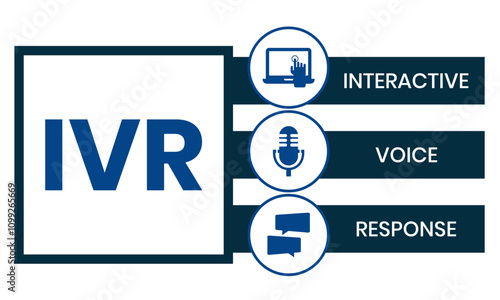 IVR - Interactive Voice Response, acronym business concept