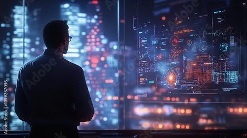 Wallpaper Mural Green Plant in a Sunlit Interior Space with Blurred Background Torontodigital.ca