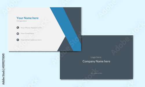 Modern and Minimal Business / visiting card template