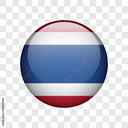 Free Download Thailand flag circle glossy patriotic design. Vector - GFXLoad