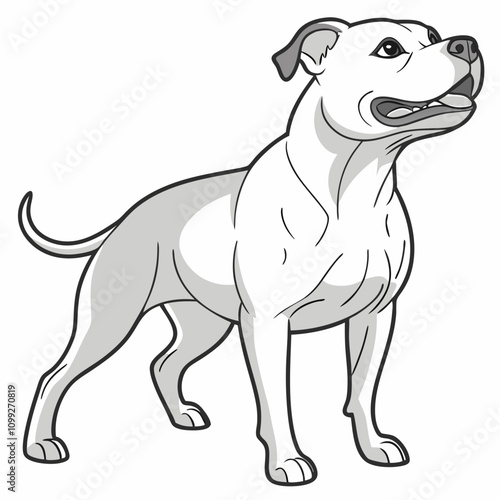  Cute and lovable American Staffordshire Terrier vector artwork, ideal for pet-themed designs, prints, and creative projects.