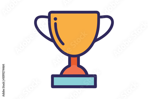 Trophy | isolated silhouette vector illustration on white background