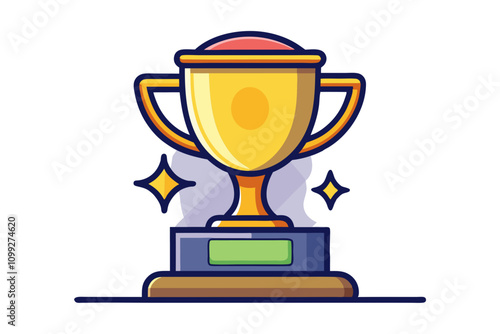 Trophy | isolated silhouette vector illustration on white background