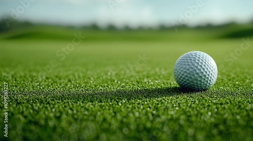 Charity Golf Tournament Ball on Green Grass