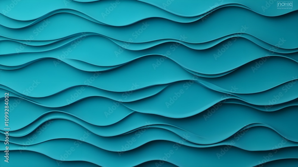 Fototapeta premium Abstract Teal Wave Background