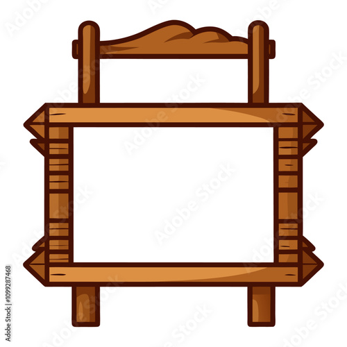 wood sign frame clipart Cartoon Illustration drawing