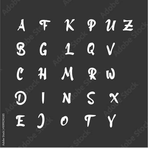 Alphabet letters set. Monogrammed initials are perfect for wedding invitations, greeting cards, logos, posters and more.