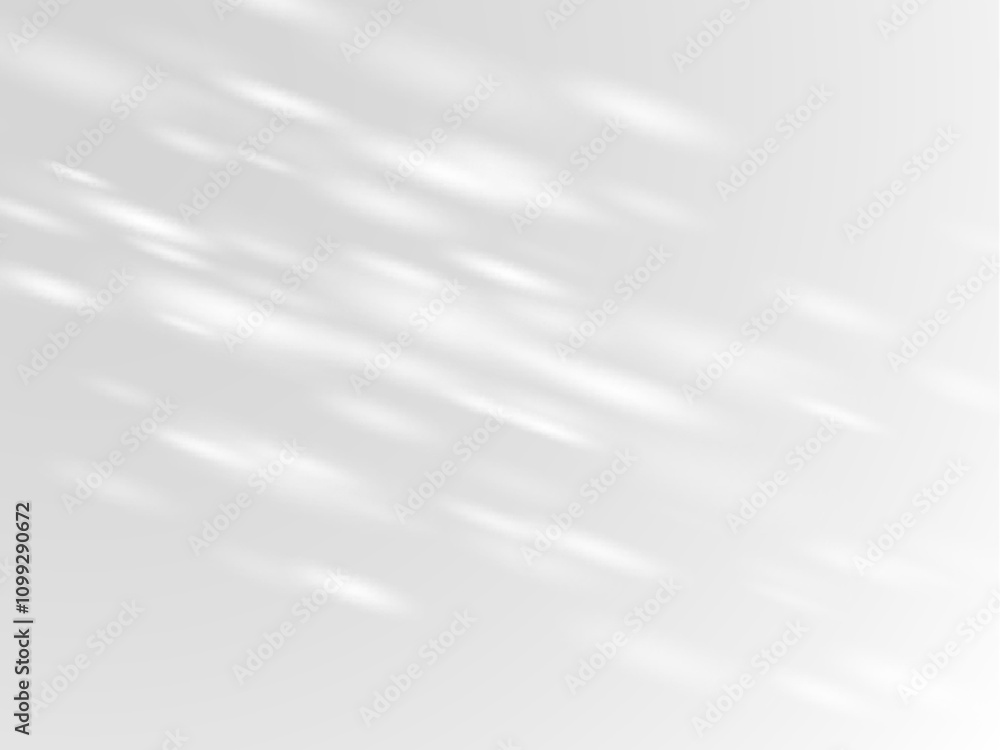 Obraz premium Shadow effect on white wall, sunbeams reflection, sun rays blur soft shade of natural lighting, leaves vector background