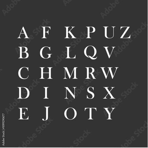 Alphabet letters set. Monogrammed initials are perfect for wedding invitations, greeting cards, logos, posters and more.