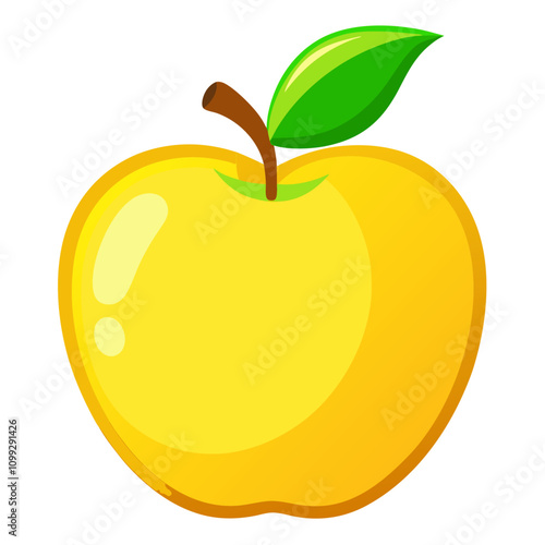 yellow apple clipart Cartoon Illustration drawing