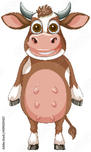 Cute Cartoon Cow Illustration