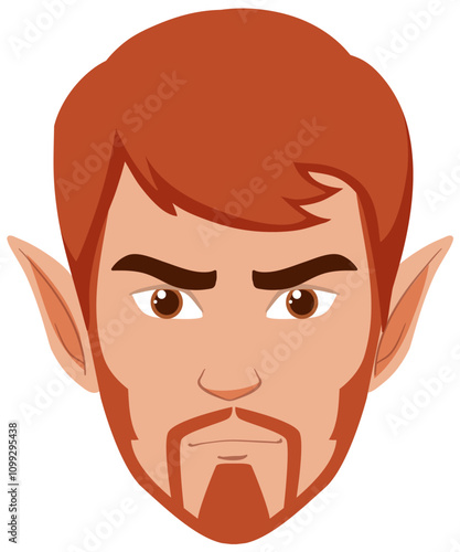 Serious Elf Character Illustration