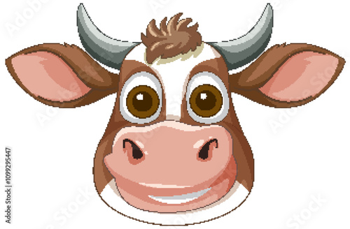 Cheerful Cartoon Cow Illustration