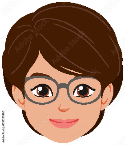 Smiling Woman with Glasses