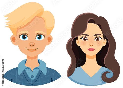 Illustration of Man and Woman
