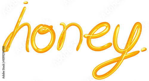 Sweet Honey Text Illustration