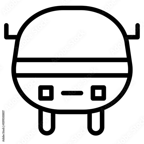 Caravan Convoy Train Line Icon