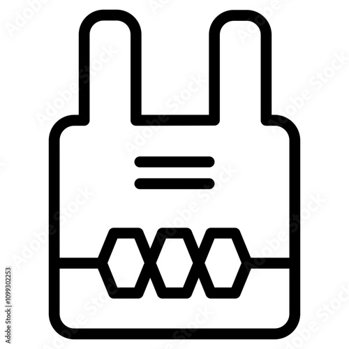 Armour Vest Army Line Icon