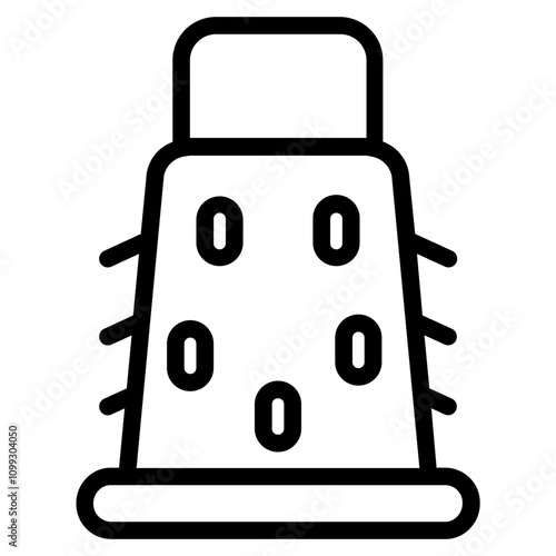 Cheese Cooking Grater Line Icon