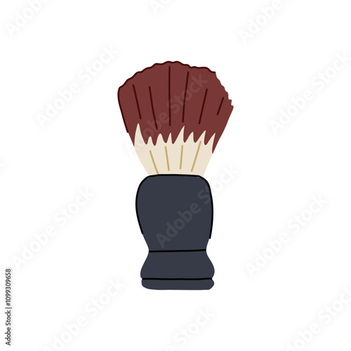 boar shaving brush cartoon. badger soft, exfoliate luxury, grooming shave boar shaving brush sign. isolated symbol vector illustration