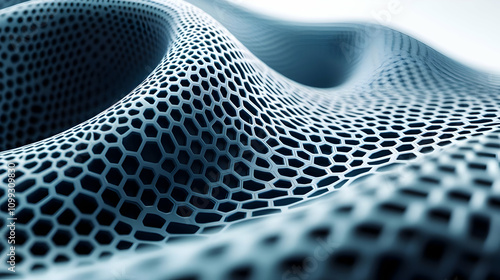 Abstract 3D Hexagon Wave Background