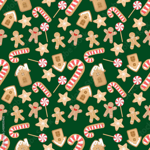 seamless pattern with christmas gifts