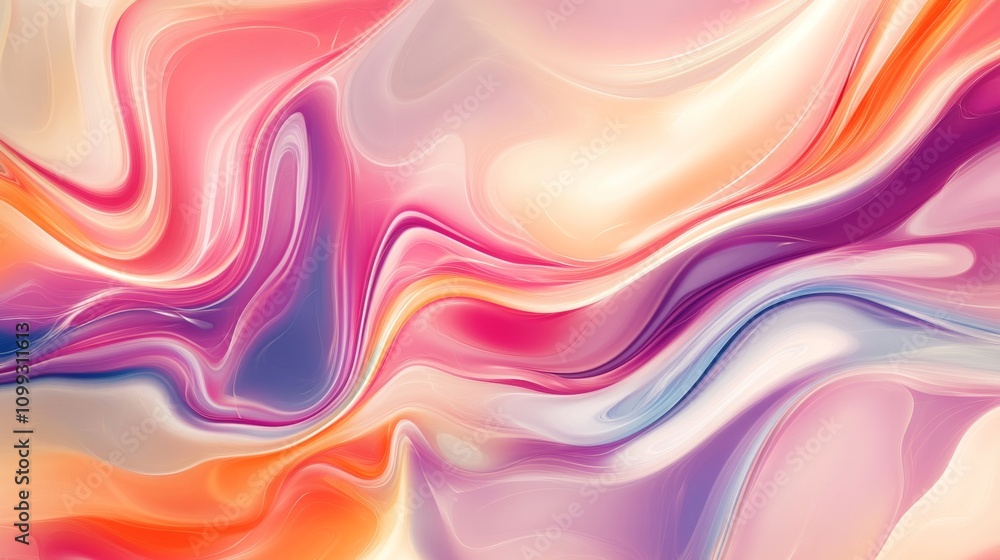 Fototapeta premium Abstract Swirling Colors: A Vibrant Digital Artwork