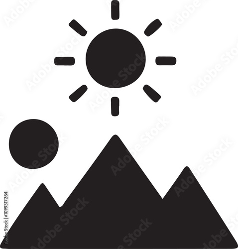 Picture Vector Icon - silhouette vector art design that enhances your creative work