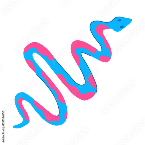 danger snake oriental cartoon. exotic charm, hiss coil, stealth mesmerize danger snake oriental sign. isolated symbol vector illustration