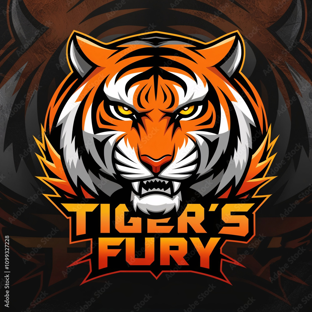 Fototapeta premium tiger head silhouette