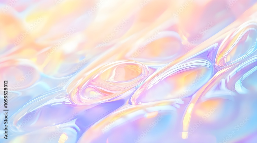 Obraz premium Pastel Holographic Liquid Background