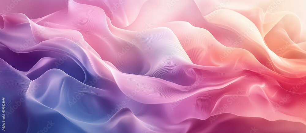 Obraz premium Digital Art Illustration of Colorful Waves and Fluid Shapes with a Vibrant Palette, Perfect for Artistic Background Designs