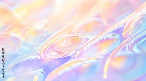 Pastel Holographic Liquid Background