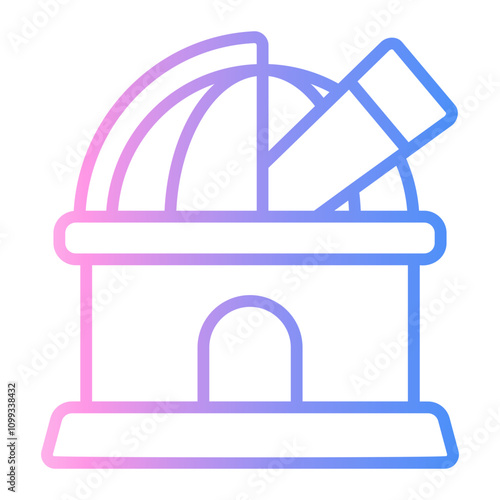 observatory Line Gradient Icon