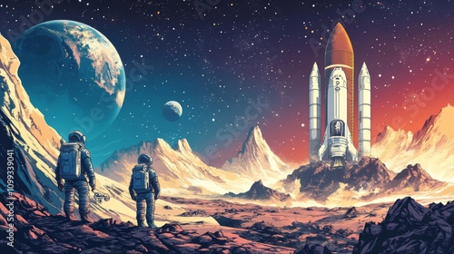 Illustration for space exploration technologies