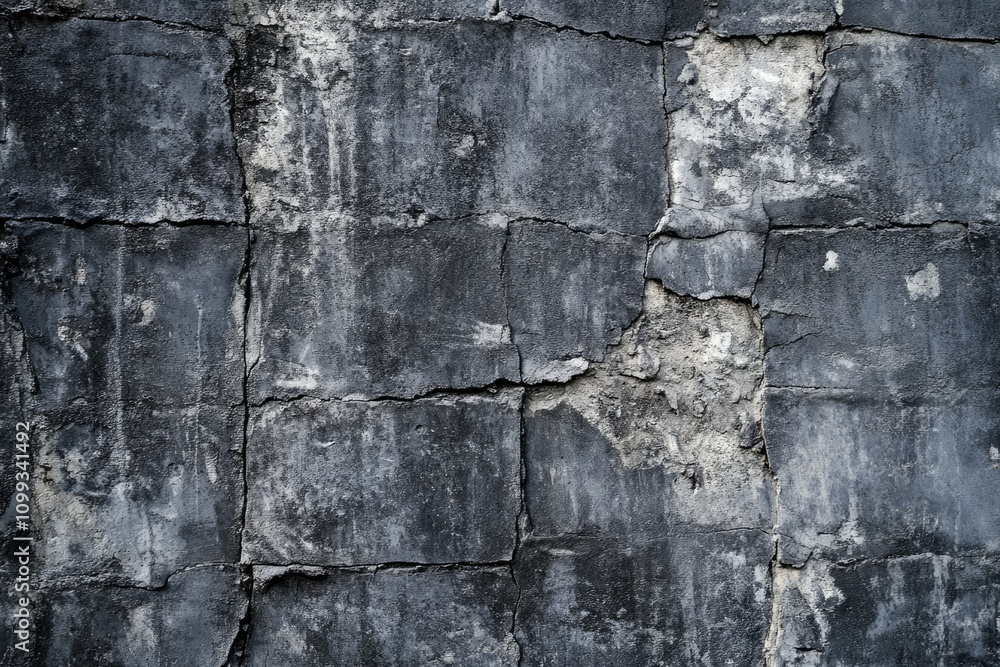 Fototapeta premium Deep Charcoal: A Grunge Textured Background of Dark Stone and Concrete Wall