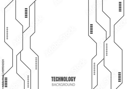 Abstract technology background. The line geometry on a white background.