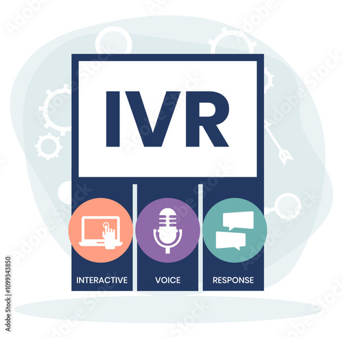 IVR - Interactive Voice Response, acronym business concept
